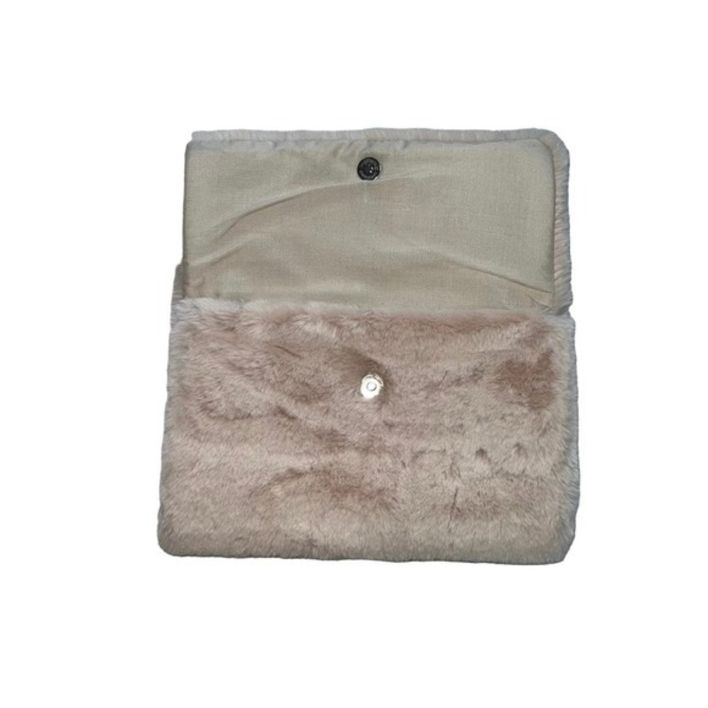 4/$24 Faux Fur Pink‎ Rose Color Clutch - Picture 3 of 5